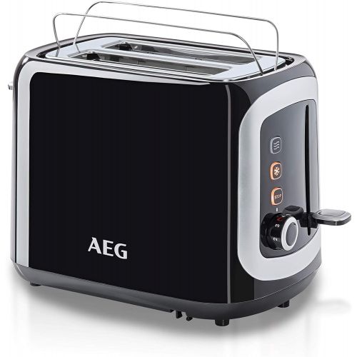  [아마존베스트]AEG AT3300 Perfect Morning Double Slot Toaster (integrated bread roll attachment, dust cover, 7-level browning setting, roll-back function, stop, defrost and warm-up button, sensor