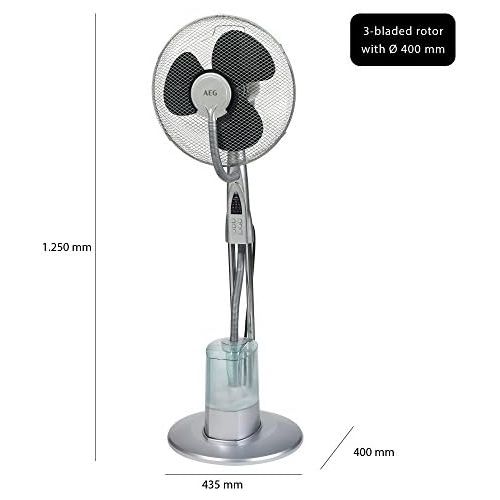  [아마존베스트]Aeg VL5569LB Fan with Ultrasonic Diffuser (3Litres, 3Speeds, 2Modalitaten Vent)