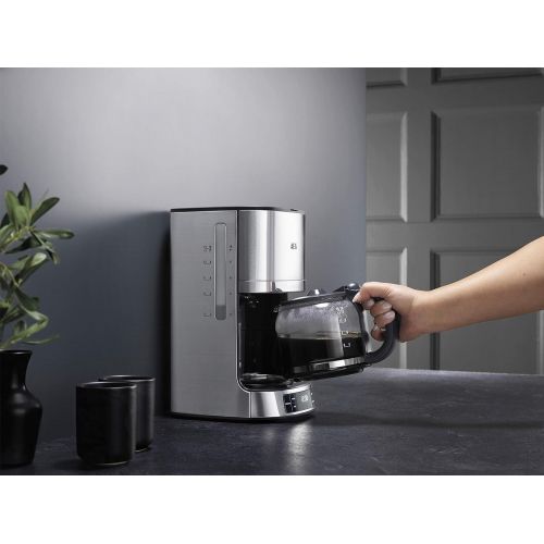  [아마존베스트]AEG KF 7700 Coffee Machine (Programmable Timer, LCD Display, Aroma Function, Easy Filling, Water Level and Coffee Dose Indicator, 1.375 L, Brushed Stainless Steel)