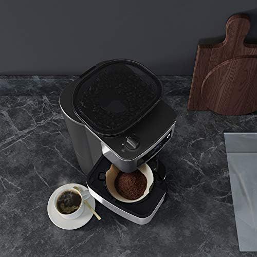  [아마존베스트]AEG CM6-1-5ST Coffee Machine (Integrated Grinder, 3 Grind Settings, Programmable Timer, Coffee Powder or Coffee Beans, Aroma Function, 1.25 L Glass Jug, Safety Shut-Off, Stainless