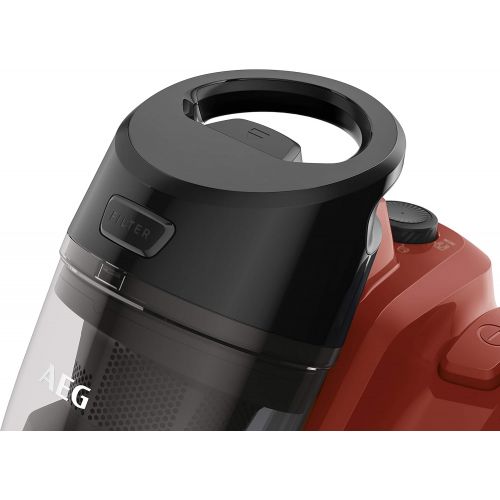  [아마존베스트]AEG LX5-2-4T Vacuum Cleaner without Bag (1.8 L Dust Container, Including Additional Nozzles, Ergonomic Design, Large Wheels, 4-Stage Dust Separation), red