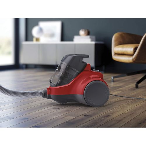  [아마존베스트]AEG LX5-2-4T Vacuum Cleaner without Bag (1.8 L Dust Container, Including Additional Nozzles, Ergonomic Design, Large Wheels, 4-Stage Dust Separation), red