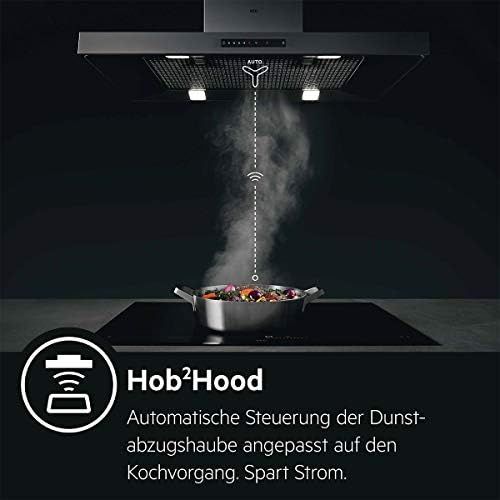  [아마존베스트]AEG Electric Hob, 60 cm, Black Glass, Induction Hob with Hob2 to Hood Function, Stand-Alone Hob, Stainless Steel Frame