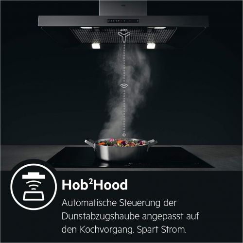  [아마존베스트]AEG DBB5660HM extractor hood / 60 cm extractor hood with 3 power levels and ventilation function / wall-mounted brick hood made of stainless steel / EEK A (61 kWh / year) / silver-