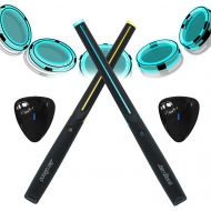 [아마존베스트]AEROBAND Air Drum Sticks Set, Bluetooth Electronic Drums, 4 Modes Portable Drumsticks With 2 Pieces Electronic Pocket Guitar/Foot Bass