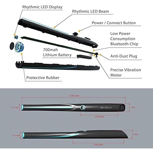  [아마존베스트]AEROBAND Bluetooth Drum Sticks, Electronic Air Drum Set with Light, Wireless Connection Bag, 4 Modes Portable Drumsticks for Travel Indoor and Outdoor with 1 Pair