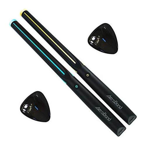  [아마존베스트]AEROBAND Bluetooth Drum Sticks with Air Guitar Pick, Electronic Air Drum Set with Light, Wireless Connection Bag, 4 Modes Portable Drumsticks for Travel Indoor and Outdoor with 1 P