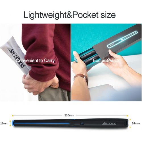  [아마존베스트]AEROBAND Bluetooth Drum Sticks with Air Guitar Pick, Electronic Air Drum Set with Light, Wireless Connection Bag, 4 Modes Portable Drumsticks for Travel Indoor and Outdoor with 1 P