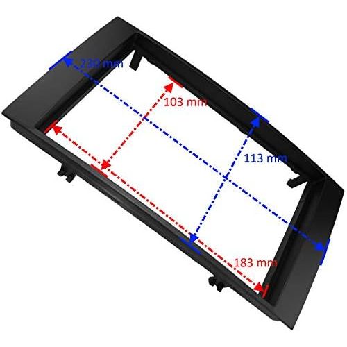  [아마존베스트]-Service-Informationen AERZETIX - Car radio panel reducing frame black 2 DIN for car C40945