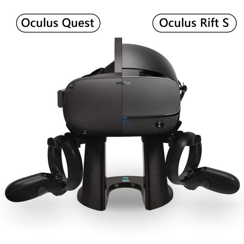  AFAITH VR Stand, VR Headset Display Stand with Game Controller Holder for Oculus Rift S/Oculus Quest/Rift Headset and Other VR Headset