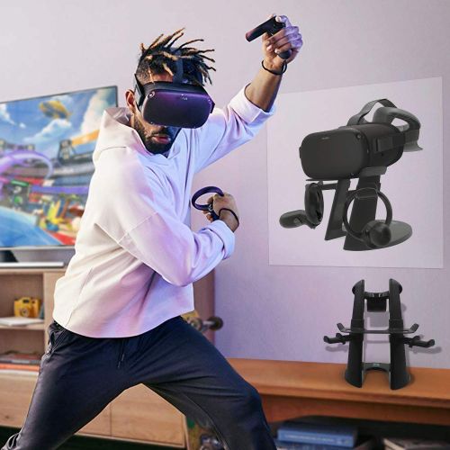 AFAITH VR Stand, VR Headset Display Stand with Game Controller Holder for Oculus Rift S/Oculus Quest/Rift Headset and Other VR Headset