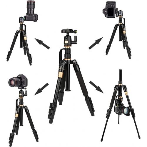 AFAITH Tripod for DSLR Camera, Ultra Compact and Lightweight Aluminum Travel Tripod with 360 Panorama Ball Head Quick Release Plate for Canon, Nikon, Sony, Samsung, Olympus, Panaso