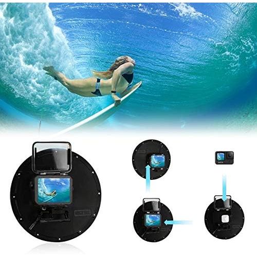  AFAITH Gopro Dome Port for Gopro Hero 9/10 Black, Underwater 6 inches Gopro Diving Dome Port with Waterproof Cover Case + Floating Bobber Handle + Trigger for Gopro Hero 9/10 Black