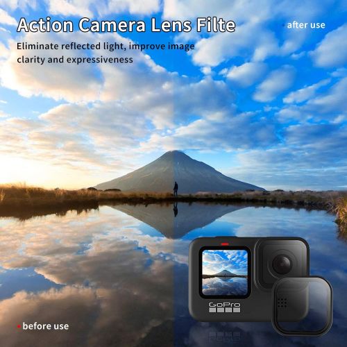  AFAITH CPL Filter for Gopro Hero 9/10 Black, Circular Polarizer Filter CPL Camera Lens Filter for Gopro Hero 9/10 Black