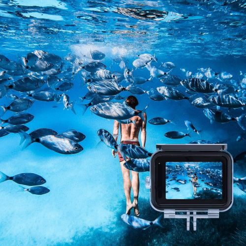  [아마존베스트]AFAITH Waterproof Case for GoPro Hero 9 Black, Underwater Diving Photography Protective Case for GoPro Hero 9 Black