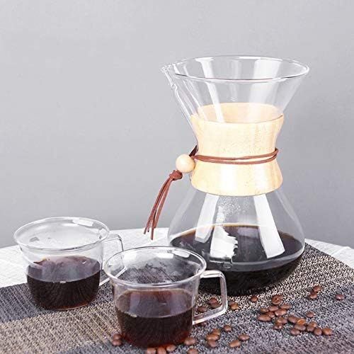  AFANGMQ Convenience Pour Over Coffee Maker with Permanent Filter Resistant Glass Coffee Maker Coffee Pot Espresso Coffe Machine with Stainless Steel Filter Pot (Color : 400ml)