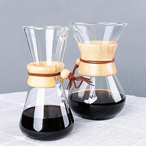  AFANGMQ Convenience Pour Over Coffee Maker with Permanent Filter Resistant Glass Coffee Maker Coffee Pot Espresso Coffe Machine with Stainless Steel Filter Pot (Color : 400ml)
