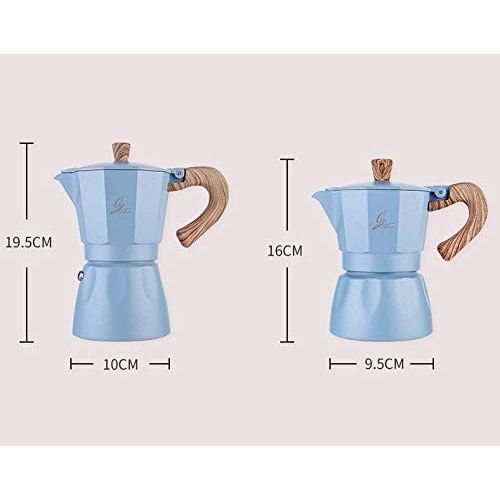  AFANGMQ Convenience 150ml/300ml, Stovetop Espresso Maker, Italian Moka Pot Coffee Maker, Cuban Stove Top Small Coffee Maker for Cappuccino or Latte (Color : Pink, Size : 150ml)