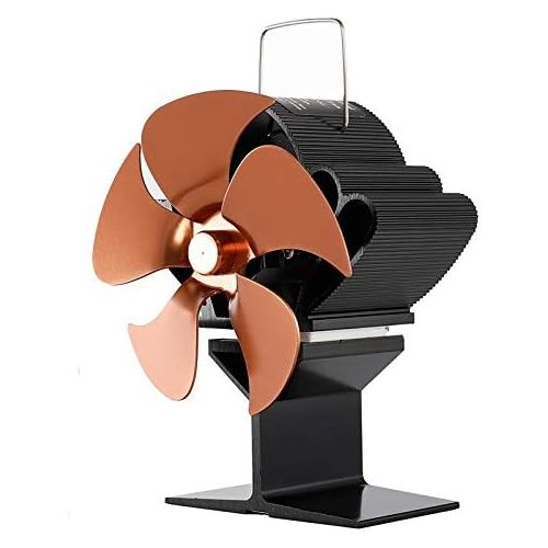  AFANGMQ 5 Blades Wood Burning Stove Fireplace Fan Powered Circulates Warm/Heated Air Eco Stove Fan for Wood/Log Burner/Fireplace Eco Friendly and Efficient Heat Distribution Wood Stove Fan