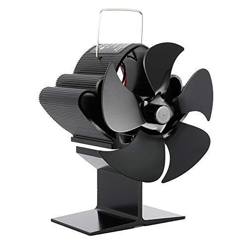  AFANGMQ 5 Blades Wood Burning Stove Fireplace Fan Powered Circulates Warm/Heated Air Eco Stove Fan for Wood/Log Burner/Fireplace Eco Friendly and Efficient Heat Distribution Wood Stove Fan