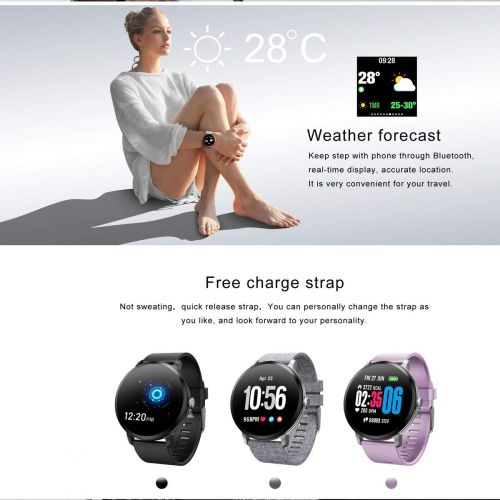  AFITNESS Smart Watch Fitness Tracker,Waterproof Activity Tracker Smart Bracelet With Heart Rate Blood Pressure Sleep Monitor Pedometer 1.3-inch Color Screen Smart Wristband Compatible With