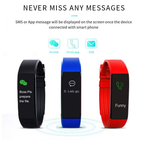  AFITNESS Pulse HR Fitness Tracker Activity Watch and Heart Rate Monitor, Waterproof Touch Screen Smart Bracelet for Women, Men, Kids with Sleep Monitor, Pedometer Step Calorie Coun