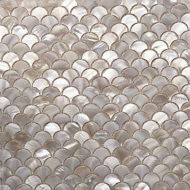 AFSJ Genuine White Fish Scale Mother of Pearl Mosaic Tile For BathroomKitchenSpa Backsplash (6 Sheets)
