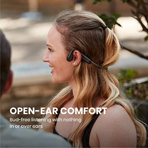  [아마존베스트]AfterShokz OpenMove Bluetooth Bone Conduction Bone Conduction Sports Headphones Sweatproof with Microphone for Cycling, Jogging, Gym, Slate Grey