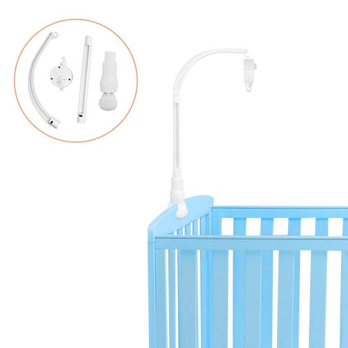  AFUNTA 23 Inch Baby Crib Claw Mobile Bed Bell Holder with Music Box, Adjustable Holder DIY Toy Decoration Hanging Arm Bracket Baby Bed Stent Set Nut Screw