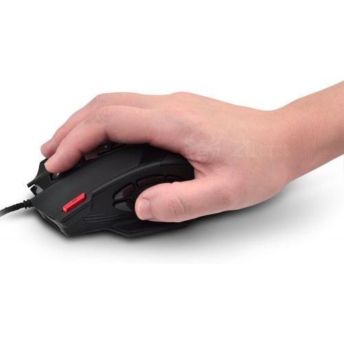  12 Programmable Buttons Zelotes C12 Gaming Mouse, AFUNTA Laser Double-Speed Adjustment 8000DPI Mice Support 4 Level Switch