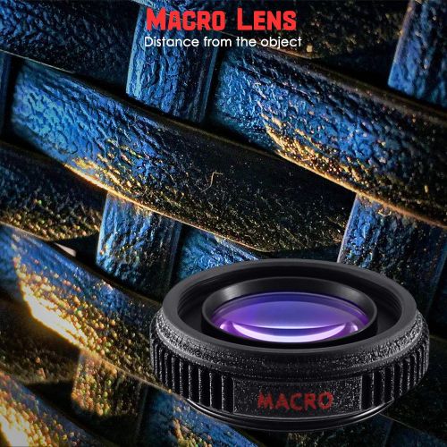  3 in 1 Mobile Phone Camera Lens Kit, AFUNTA HD Clip-on 0.5X Super Wide Angle, 12.5X Macro and Circular Polarized Lens CPL Compatible iPhone iPad Samsung Most Smartphone Cell Phone