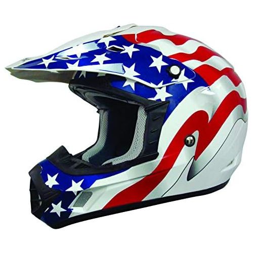  AFX FX-17 Freedom Helmet , Size: Lg, Primary Color: White, Helmet Type: Offroad Helmets, Helmet Category: Offroad, Distinct Name: White Flag, Gender: MensUnisex 0110-2377