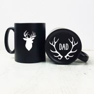 /AFewHomeTruths Carved Stag Mug-Daddy Gift-Gift for Dad-Fathers Day Gift-Gift for Fathers Day-Engraved Gift-Mug Gift-Birthday Gift for Dad-Stag-King