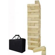 [아마존베스트]Giant Wooden Toppling Tumbling Timbers Tower with Storage Bag Jumbo Huge Blocks Stacking Lawn Yard Games for Family Backyard Fun