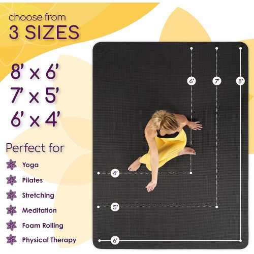  [아마존베스트]AG ACTIVEGEAR Large Yoga Mat 6x4x8mm Extra Thick, Durable, Eco-Friendly, Non-Slip & Odorless Barefoot Exercise and Premium Fitness Home Gym Flooring Mat by ActiveGear