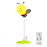 AGAGA LED Nursery Night Lights for Kids, Cute Animal Silicone Baby Night Light with Remote Control, 3 Level Dimmer Table Lamps for Bedroom Nightlight Lamp Baby Gift (Yellow Honeybee)
