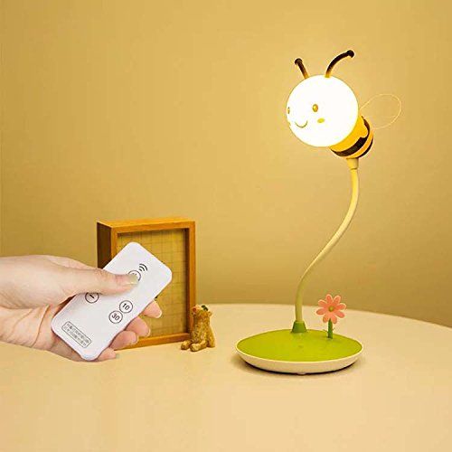  AGAGA LED Nursery Night Lights for Kids, Cute Animal Silicone Baby Night Light with Remote Control, 3 Level Dimmer Table Lamps for Bedroom Nightlight Lamp Baby Gift (Yellow Honeybee)