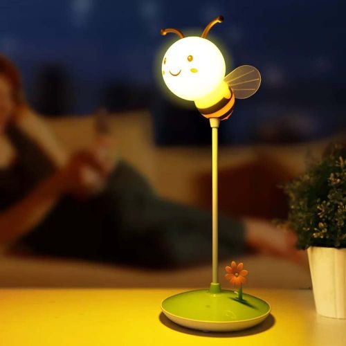  AGAGA LED Nursery Night Lights for Kids, Cute Animal Silicone Baby Night Light with Remote Control, 3 Level Dimmer Table Lamps for Bedroom Nightlight Lamp Baby Gift (Yellow Honeybee)