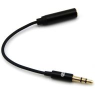AGD TRRS to TRS Male to Female 4pin 3pin / 3 to 2 Rings Adapter for Small Mini Lavalier Lapel Omnidirectional Condenser Microphone Apple iPhone Android Cellphones Noice Noise Cancelling Mic (AGDC)