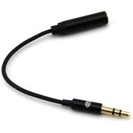 AGD TRRS to TRS Male to Female 4pin 3pin / 3 to 2 Rings Adapter for Small Mini Lavalier Lapel Omnidirectional Condenser Microphone Apple iPhone Android Cellphones Noice Noise Cancelling Mic (AGDC)