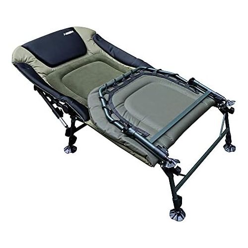  [아마존베스트]AGEM Fishing Lounger, Carp Lounger, 8 Legs XXL Camping Bed, Carp Garden Lounger, 200 kg Carp Bedchair Lounger, Camping Bed