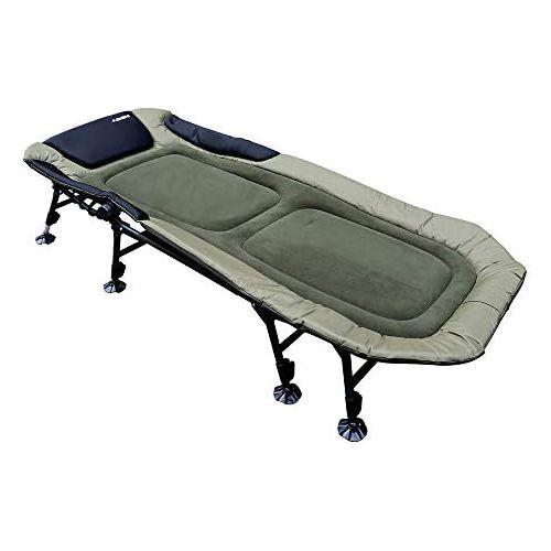  [아마존베스트]AGEM Fishing Lounger, Carp Lounger, 8 Legs XXL Camping Bed, Carp Garden Lounger, 200 kg Carp Bedchair Lounger, Camping Bed