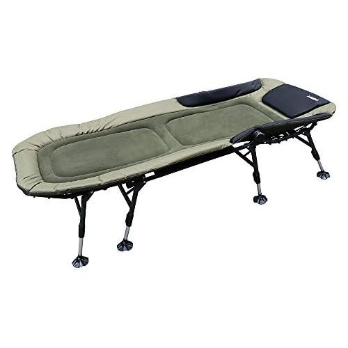  [아마존베스트]AGEM Fishing Lounger, Carp Lounger, 8 Legs XXL Camping Bed, Carp Garden Lounger, 200 kg Carp Bedchair Lounger, Camping Bed