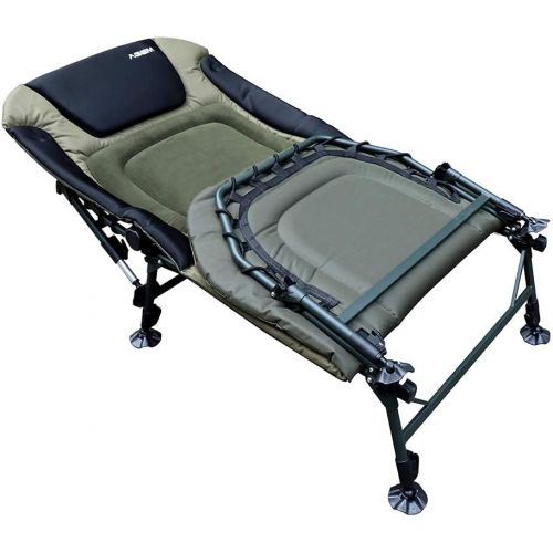  [아마존베스트]AGEM Fishing Lounger, Carp Lounger, 8 Legs XXL Camping Bed, Carp Garden Lounger, 200 kg Carp Bedchair Lounger, Camping Bed