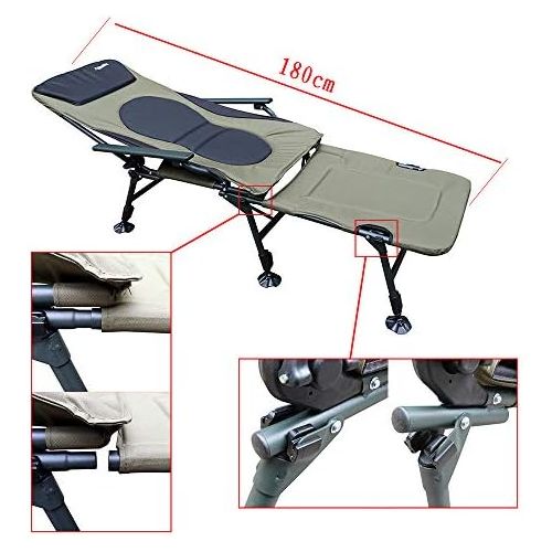  [아마존베스트]AGEM Folding Camping Chair Recliner Carp Lounger Fishing Chair Carp Chair Carp Chair