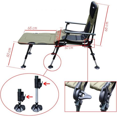  [아마존베스트]AGEM Folding Camping Chair Recliner Carp Lounger Fishing Chair Carp Chair Carp Chair