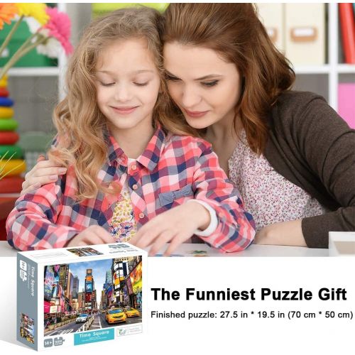  AGKupel Puzzles for Adults 1000 Piece Jigsaw Puzzles for Kids & Adults Time Square 1000 Piece Puzzle Family Educational Interactive Game Creative Gift Home Decor (27.5‘’ x 19.5 ‘’)