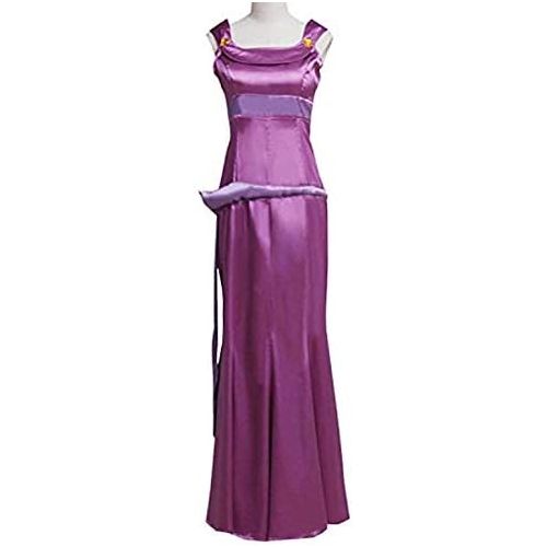  AGLAYOUPIN Women Purple Princess Dress for Megara Cosplay Costume Fancy Ball Gown Dress Halloween