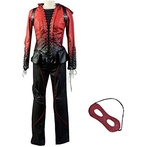  AGLAYOUPIN Adult Red Uniform Suit Costume with Eye Mask Halloween