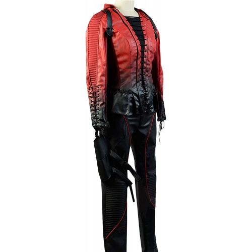  AGLAYOUPIN Adult Red Uniform Suit Costume with Eye Mask Halloween